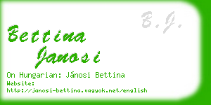 bettina janosi business card